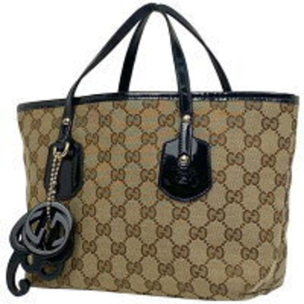 Gucci GG handbag enamel charm tote bag canvas